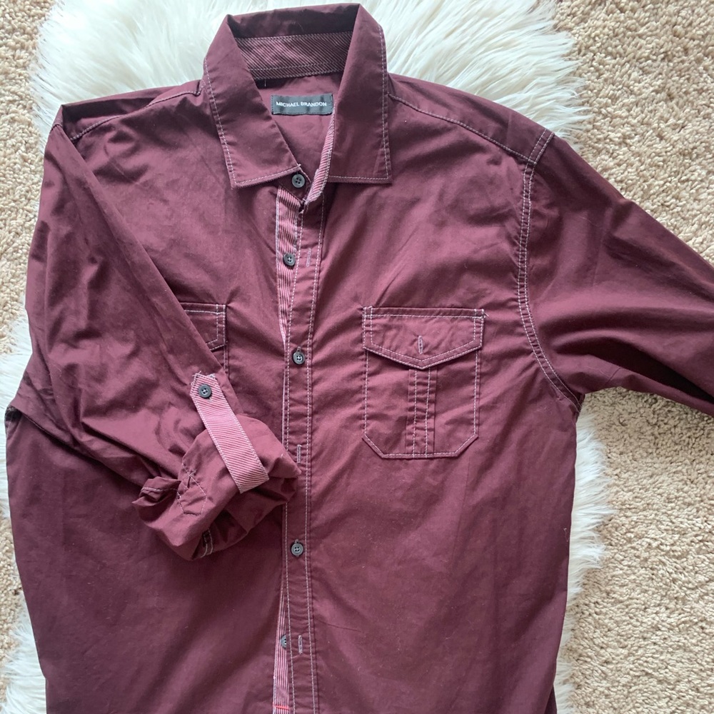 Michael Brandon Button Up
